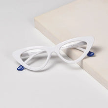 Загрузить изображение в средство просмотра галереи, White Cat Eye Glasses Acetate Eyeglasses Frame Anti Blue Light Prescription Glasses for Women Both Myopia or Presbyopia Diopter