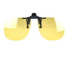 Загрузить изображение в средство просмотра галереи, Big Size Square Shape Red Lens Clip on Better Sleep ClipOn Orange Lens Yellow Driving Lenses Black Polarized Sunglasses Clip On