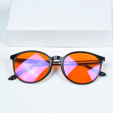 Загрузить изображение в средство просмотра галереи, SHINU Red Glasses Blue Light Glasses for Better Sleep Blue Light Blocking Glasses Orange Lenses Tr90 Women Eyeglasses SH2022