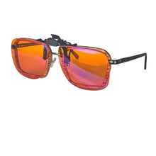 Загрузить изображение в средство просмотра галереи, Big Size Square Shape Red Lens Clip on Better Sleep ClipOn Orange Lens Yellow Driving Lenses Black Polarized Sunglasses Clip On