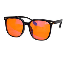 Carregar imagem no visualizador da galeria, SHINU Women red lenses fashion glasses and orange lens glasses anti blue light for better sleep Improve Insomnia Acetate frame