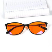 Load image into Gallery viewer, red glasses block blue light acetate glasses round anti blue light screen protector women glasses 3 type lenses without diopter