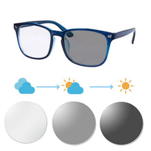 Load image into Gallery viewer, Anti Blue Light Reading Glasses for Tired View of Woman Near and Far Multifocal Progressive Eyeglasses Photochromic Sunglasses