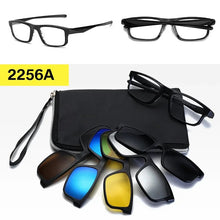 Загрузить изображение в средство просмотра галереи, Prescription Glasses with 5 Color Polarized Clip on Sunglasses Progressive Multifocal See Far and Near Reading Glasses Men Women