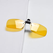 Load image into Gallery viewer, Anti Blue Light Clip on Glasses Polarized Clip on Sunglasses Orange Bluelight Lens Yellow Anti-glare Driving Lenses Brown Grey
