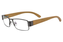 Carregar imagem no visualizador da galeria, prescription glasses men myopia photochromic lenses wooden eyeglasses lunette dioptrie metal frame nature wood temples eyewear