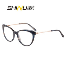 Загрузить изображение в средство просмотра галереи, SHINU brand Women glasses acetate frame Freeform multifocal reading glasses single vision prescription glasses customized 395