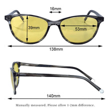 Загрузить изображение в средство просмотра галереи, Cat Eye Acetate Sunglasses Woman Photochromic Polarized Sunglasses Women Night Driving Glasses Blue Light Computer Glasses 138mm