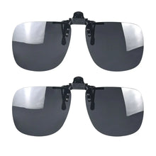 Загрузить изображение в средство просмотра галереи, Big Size Square Shape Red Lens Clip on Better Sleep ClipOn Orange Lens Yellow Driving Lenses Black Polarized Sunglasses Clip On
