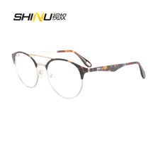 Загрузить изображение в средство просмотра галереи, SHINU Metal GLasses Men Prescription Glasses Multifocal reading myopia lenses see near far together Men's eyeglasses frame