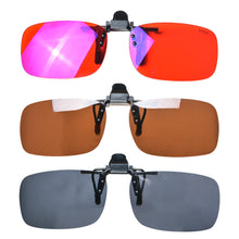 Load image into Gallery viewer, Anti Blue Light Clip on Glasses Polarized Clip on Sunglasses Orange Bluelight Lens Yellow Anti-glare Driving Lenses Brown Grey