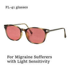 Load image into Gallery viewer, SHINU FL-41 Migraine Glasses Women Photochromic Sunglasses Purple Color Glasses for Photophobia Eye Strain Tr90 Frame 138mm