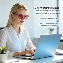 Load image into Gallery viewer, SHINU FL‑41 Computer Migraine Glasses Anti Blue Light Anti Flicker Eyeglasses Relieve Eye Strain Headache for Long PC Working