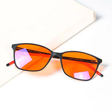 Load image into Gallery viewer, Blue light blocking Computer GLasses Women Red lenses 100% blocking for good sleep Orange lenses 99% long time with blue light