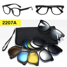 Загрузить изображение в средство просмотра галереи, Prescription Glasses with 5 Color Polarized Clip on Sunglasses Progressive Multifocal See Far and Near Reading Glasses Men Women