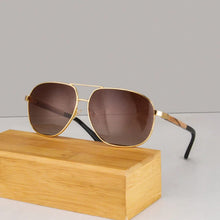 Load image into Gallery viewer, sunglasses for men polarized high quality wooden sunglasses for men in large size designer sunglasses for men zebra wood glasses