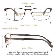 Загрузить изображение в средство просмотра галереи, Multifocal progressive glasses man Magnifying glasses Metal frame opitcal lenses with custom prescription myopia multifocal