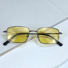 Carregar imagem no visualizador da galeria, Polarized Sunglasses Men Metal Frame Blue Light Blocking & UV 400 for Daily Use Night Vision Yellow Driving Glasses