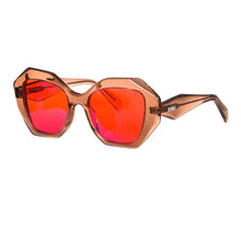 Load image into Gallery viewer, SHINU Acetate glasses women blue anti light glasses Red Orange 99% blocking blue light for gamging or long time working