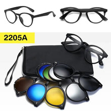 Загрузить изображение в средство просмотра галереи, Prescription Glasses with 5 Color Polarized Clip on Sunglasses Progressive Multifocal See Far and Near Reading Glasses Men Women