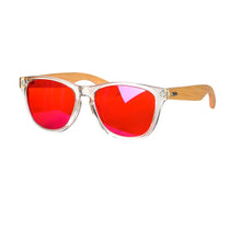 Загрузить изображение в средство просмотра галереи, Red Lens Wood Glasses Better Sleep Orange Lenses Blue Light Blocking Computer Glasses Protect Eyes Not Sunglasses for Outdoor