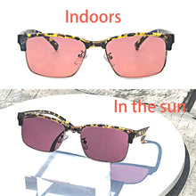 Load image into Gallery viewer, SHINU FL41 Migraine Glasses Man Blue Light Blocking Glasses Dark or Light Photophobia Glasses for Migraine Square Eyeglasses