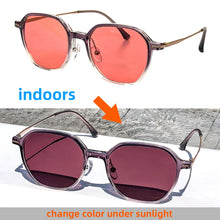 Load image into Gallery viewer, SHINU FL‑41 Migraine Glasses Rose Tint Anti Glare Blue Light Blocking Glasses Photophobia Light Sensitivity Men Women Titanium
