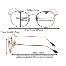 Загрузить изображение в средство просмотра галереи, prescription glasses women progressive near and far multifocal eyeglasses metal glasses frame for ladies myopia and multifocal