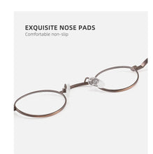 Загрузить изображение в средство просмотра галереи, Small Round Women Men Reading Glasses with Diopters Customized Prescription Glasses Astigmatism Diopter Myopia 1.0 Reading 2.0