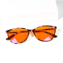 Load image into Gallery viewer, red glasses block blue light acetate glasses round anti blue light screen protector women glasses 3 type lenses without diopter