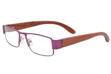 Carregar imagem no visualizador da galeria, prescription glasses men myopia photochromic lenses wooden eyeglasses lunette dioptrie metal frame nature wood temples eyewear