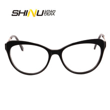 Загрузить изображение в средство просмотра галереи, SHINU brand Women glasses acetate frame Freeform multifocal reading glasses single vision prescription glasses customized 395
