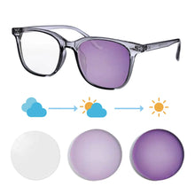 Carregar imagem no visualizador da galeria, SHINU shortsighted glasses women photochromic bike glasses white glasses y2k myopia graduated pupils tr90 frame custom diopter