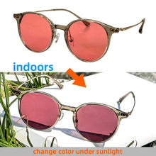 Cargar imagen en el visor de la galería, SHINU FL-41 Migraine Glasses Block 480-520nm Blue Green Light Anti Photophobia Tint Color Sunglasses Women Titainium Glasses