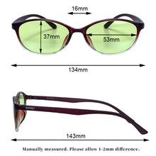 Load image into Gallery viewer, PA11 Cat Eye Reading Glasses Women Smart Blue Light Filter Yellow Lens Only Blocks Harmful Blue Light Energetic All Day Long