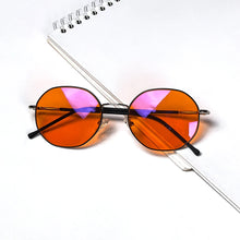 Загрузить изображение в средство просмотра галереи, SHINU Round Glasses Blue Light Glasses Men Women Blue Light Protection Lenses Orange Red Glasses Anti Green Light for Good Sleep
