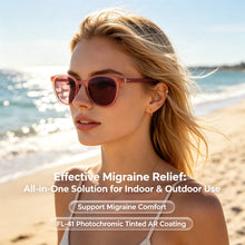 Load image into Gallery viewer, SHINU FL‑41 Computer Migraine Glasses Anti Blue Light Anti Flicker Eyeglasses Relieve Eye Strain Headache for Long PC Working