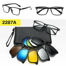 Загрузить изображение в средство просмотра галереи, Prescription Glasses with 5 Color Polarized Clip on Sunglasses Progressive Multifocal See Far and Near Reading Glasses Men Women