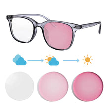 Carregar imagem no visualizador da galeria, SHINU shortsighted glasses women photochromic bike glasses white glasses y2k myopia graduated pupils tr90 frame custom diopter