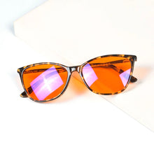 Load image into Gallery viewer, red glasses block blue light acetate glasses round anti blue light screen protector women glasses 3 type lenses without diopter