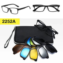 Загрузить изображение в средство просмотра галереи, Prescription Glasses with 5 Color Polarized Clip on Sunglasses Progressive Multifocal See Far and Near Reading Glasses Men Women