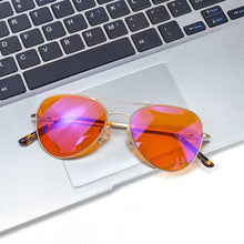 Load image into Gallery viewer, blue light blocking glasses man women better sleep red glasses orange lens computer glasses yellow lens daytime working glasses