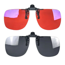 Загрузить изображение в средство просмотра галереи, Big Size Square Shape Red Lens Clip on Better Sleep ClipOn Orange Lens Yellow Driving Lenses Black Polarized Sunglasses Clip On