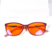 Load image into Gallery viewer, Aectate Glasses Women Blue Light Blocking Computer GLasses Red Lenses for Good Sleep Orange for Long Time Cr39 No Color Lenses