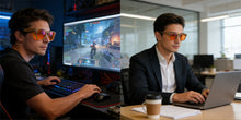 Load image into Gallery viewer, Blue Light Blocking Wooden Frame Glasses Red Lens for Pre-Sleep Orange Lens for Long Time Night Work & Gaming