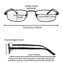 Загрузить изображение в средство просмотра галереи, SHINU Classical Metal Frame Myopia Glasses Prescription Optical Lenses Anti Radiation Reading Glasses Near-Sighted Eyeglasses