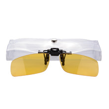 Load image into Gallery viewer, Anti Blue Light Clip on Glasses Polarized Clip on Sunglasses Orange Bluelight Lens Yellow Anti-glare Driving Lenses Brown Grey