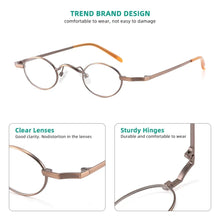 Загрузить изображение в средство просмотра галереи, Small Round Women Men Reading Glasses with Diopters Customized Prescription Glasses Astigmatism Diopter Myopia 1.0 Reading 2.0