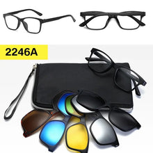 Загрузить изображение в средство просмотра галереи, Prescription Glasses with 5 Color Polarized Clip on Sunglasses Progressive Multifocal See Far and Near Reading Glasses Men Women