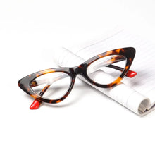 Загрузить изображение в средство просмотра галереи, White Cat Eye Glasses Acetate Eyeglasses Frame Anti Blue Light Prescription Glasses for Women Both Myopia or Presbyopia Diopter